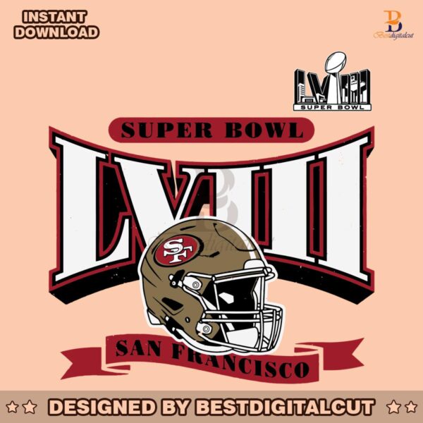 super-bowl-lviii-san-francisco-49ers-helmet-svg