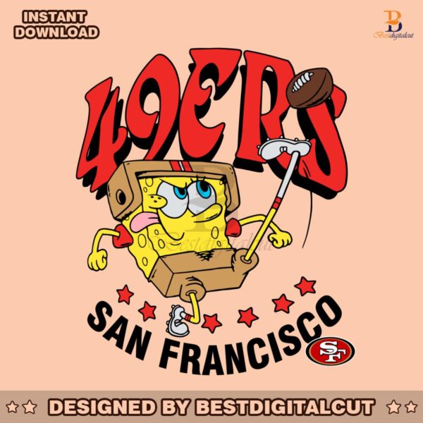 san-francisco-49ers-super-bowl-lviii-spongebob-svg