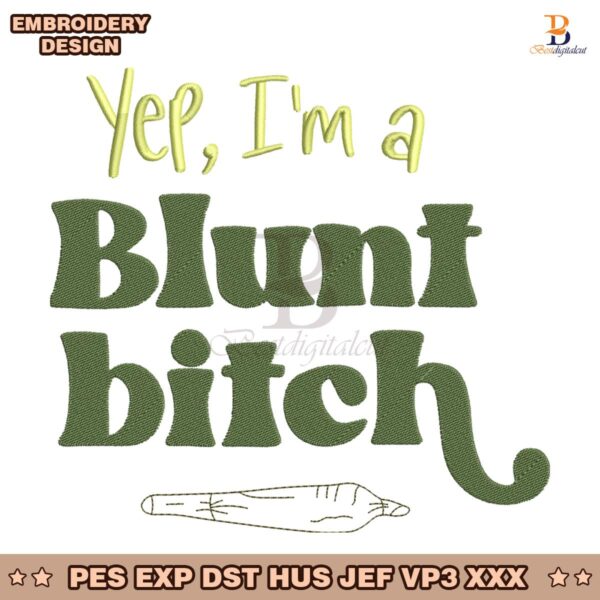 blunt-bitch-embroidery-design