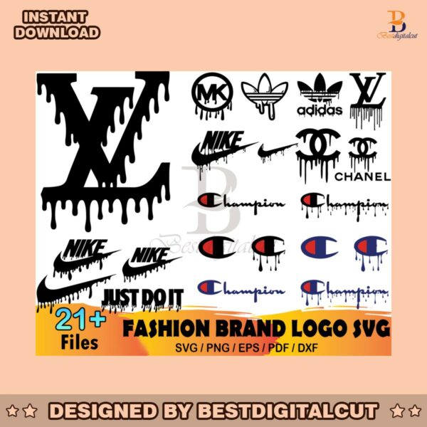 21-fashion-brand-dripping-logo-svg-bundle
