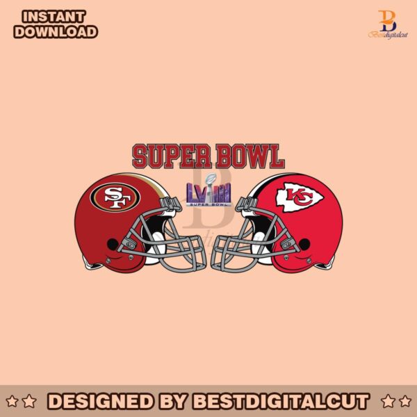 chiefs-vs-49ers-helmet-super-bowl-lviii-svg