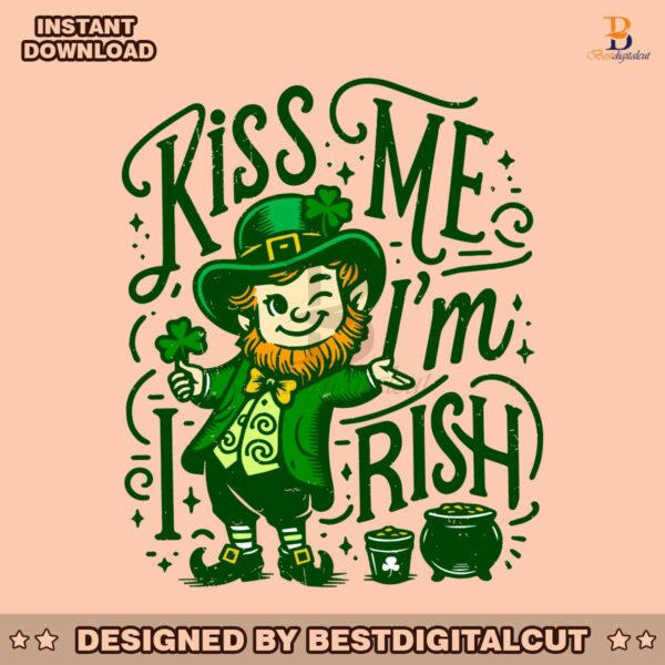 kiss-me-im-irish-leprechaun-svg