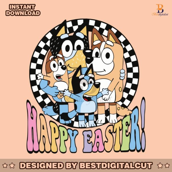 bluey-family-happy-easter-svg