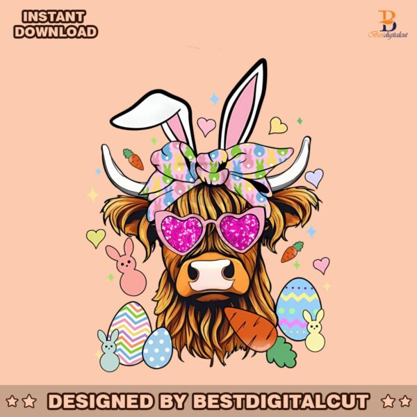 funny-highland-cow-easter-day-png