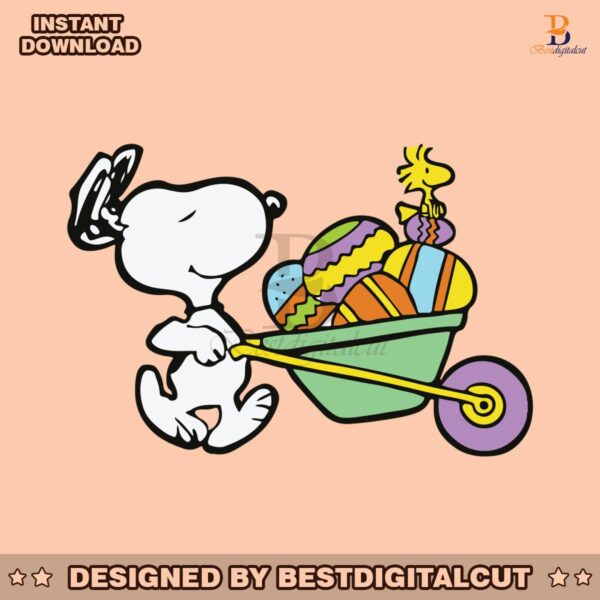 easter-wagon-snoopy-woodstock-svg