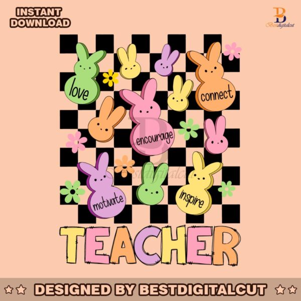 checkerboard-teacher-bunny-love-connect-svg