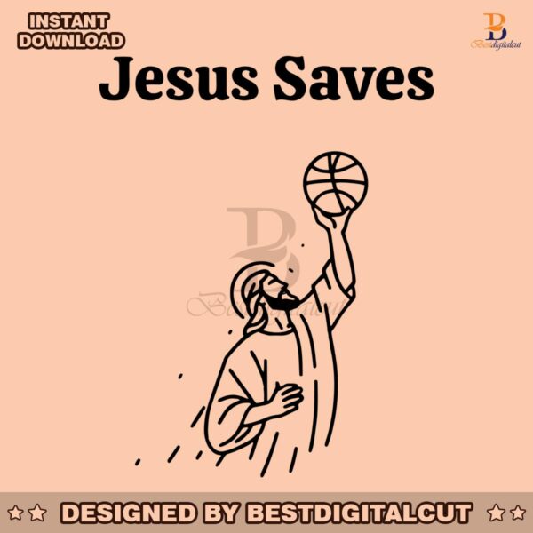 retrojesus-saves-playing-basketball-svg