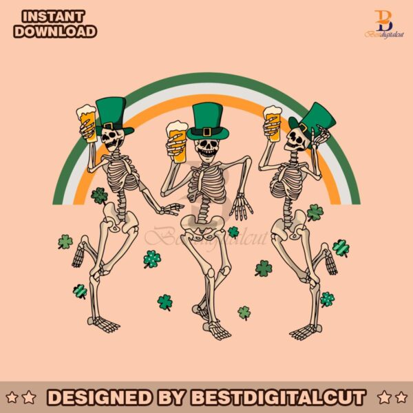 st-patricks-skeleton-drinking-svg