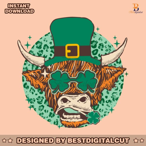 st-patricks-day-highland-cow-svg