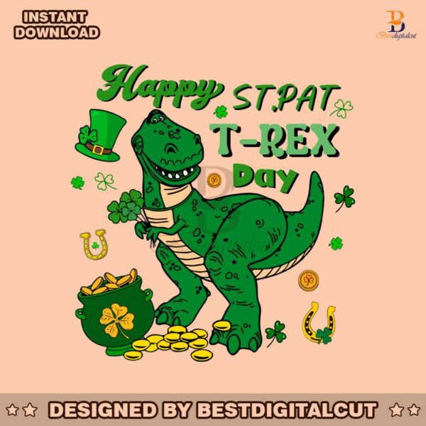 funny-happy-st-pat-trex-day-pot-of-gold-svg
