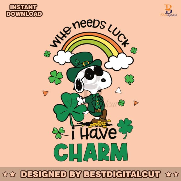 snoopy-who-needs-luck-i-have-charm-svg