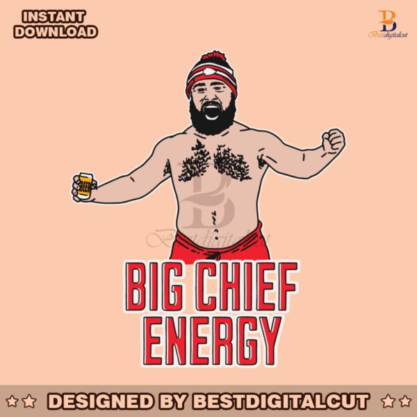 big-chief-energy-jason-kelce-shirtless-svg