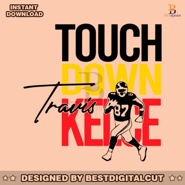 touchdown-travis-kelce-chiefs-player-svg