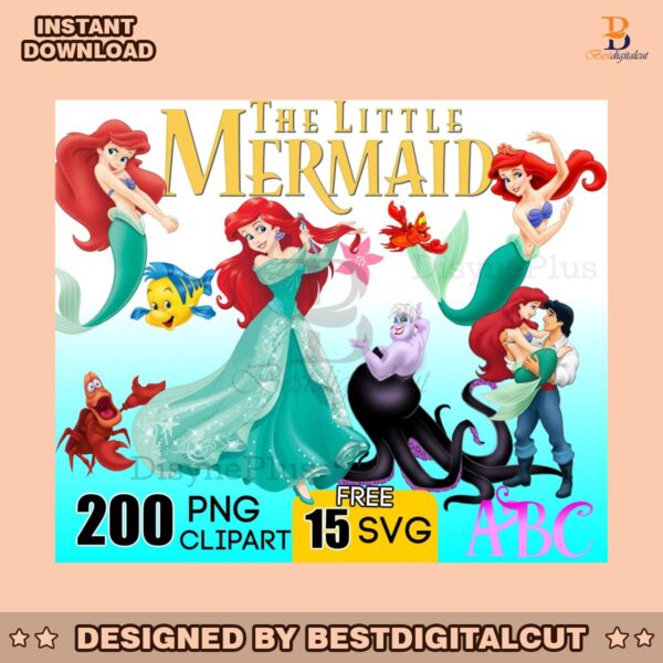 the-little-mermaid-bundle-png