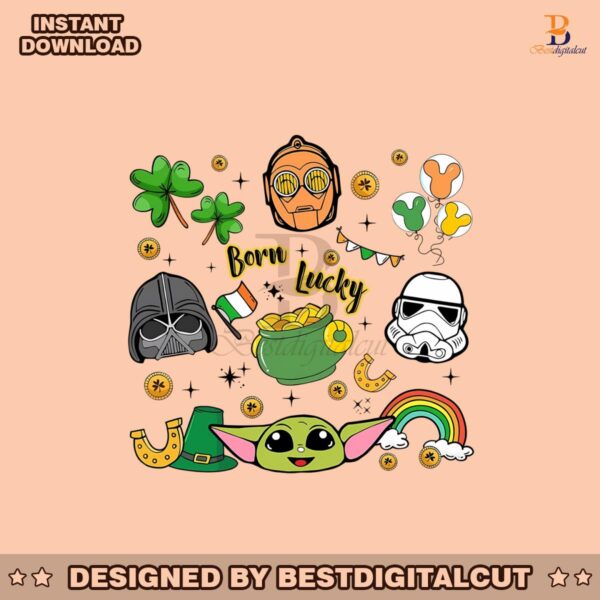 born-lucky-star-wars-happy-saint-patrick-day-png