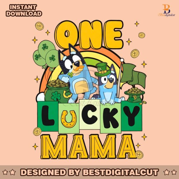 one-lucky-mama-bluey-patricks-day-png