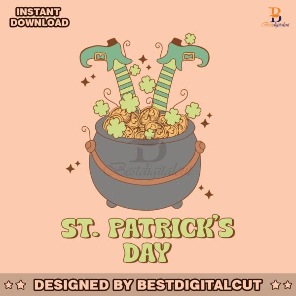 st-patricks-day-elf-feet-pot-of-gold-svg