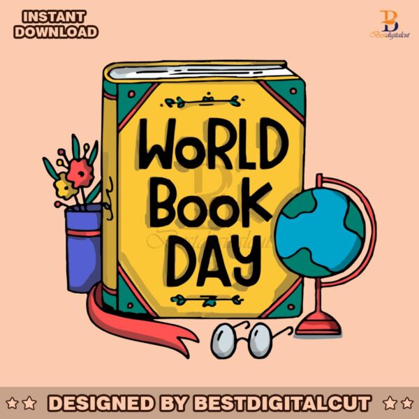 world-book-day-globe-glasses-bookish-svg