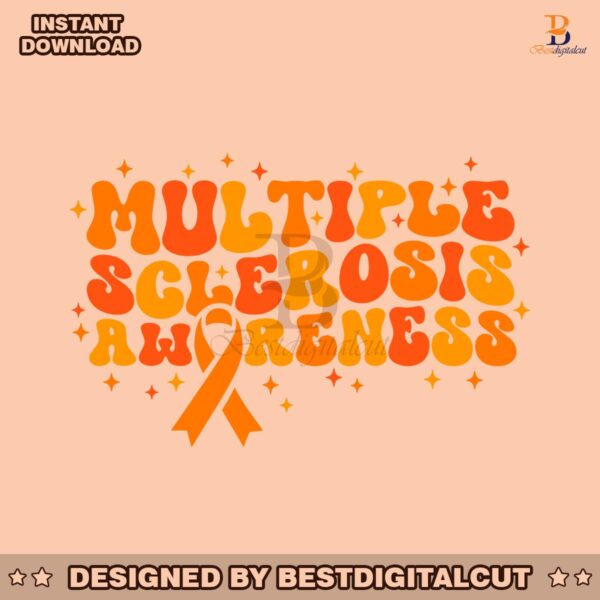 multiple-sclerosis-awareness-orange-ribbon-svg