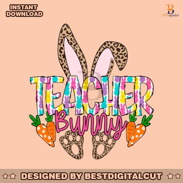 leopard-teacher-bunny-carrot-svg