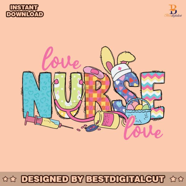 retro-love-nurse-easter-bunny-svg