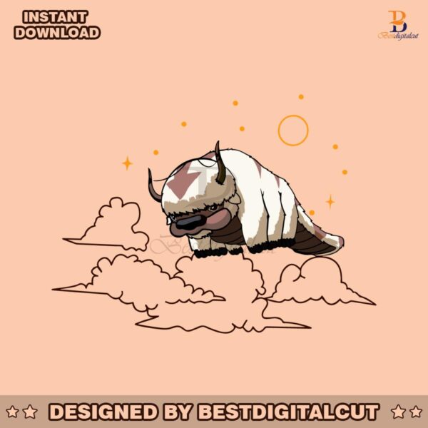 appa-sky-bison-avatar-the-last-airbender-svg