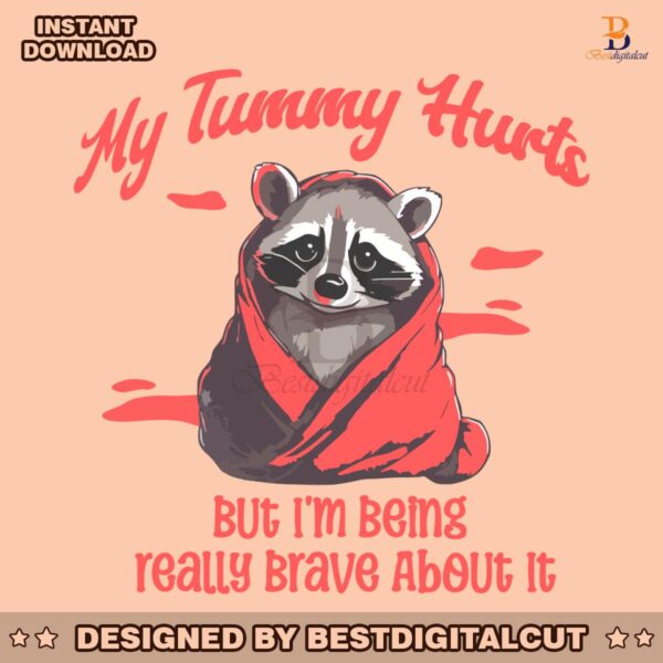 my-tummy-hurts-raccoon-meme-svg