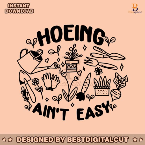 retro-hoeing-aint-easy-gardener-svg