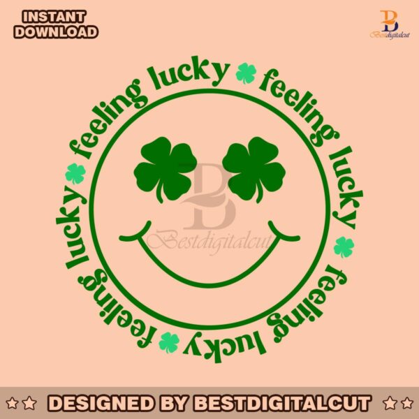 feeling-lucky-smiley-face-shamrock-svg