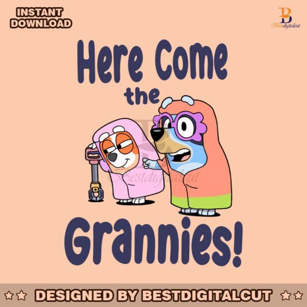 funny-here-come-the-grannies-bluey-character-svg