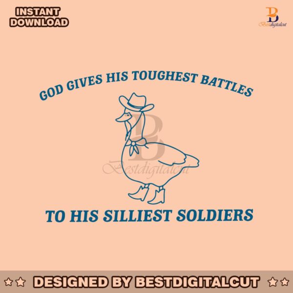 god-gives-his-toughest-battles-meme-svg