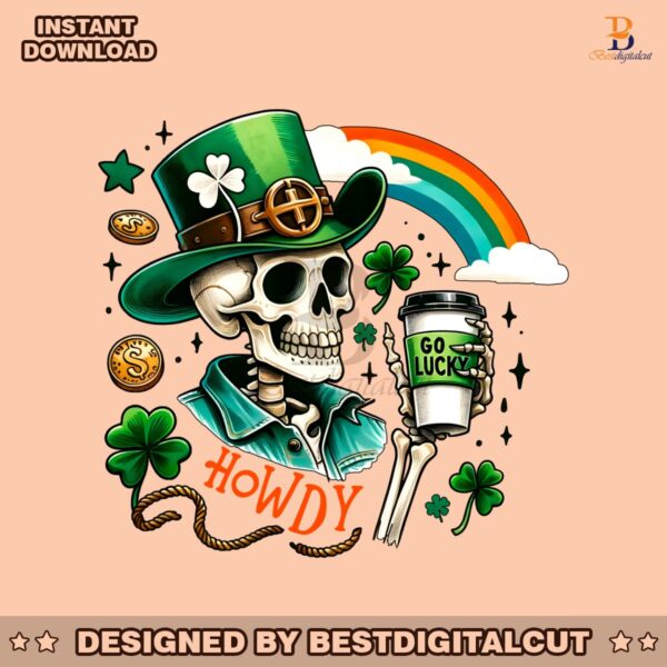 howdy-skeleton-drinking-go-lucky-coffee-png
