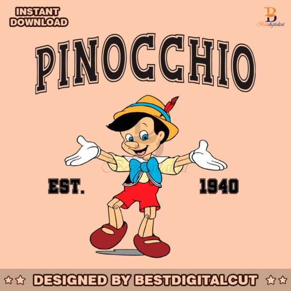 pinocchio-est-1940-disney-character-svg