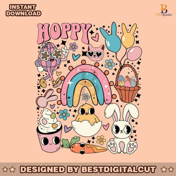 hoppy-easter-doodles-bunny-rainbow-egg-svg