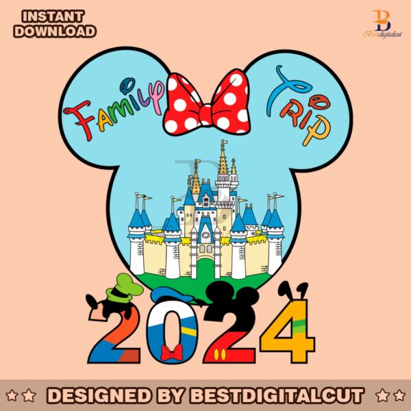 disney-minnie-and-castle-family-trip-2024-svg