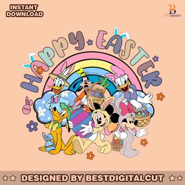 cute-disney-characters-happy-easter-rainbow-png