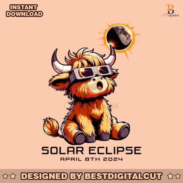 highland-cow-solar-eclipse-2024-png