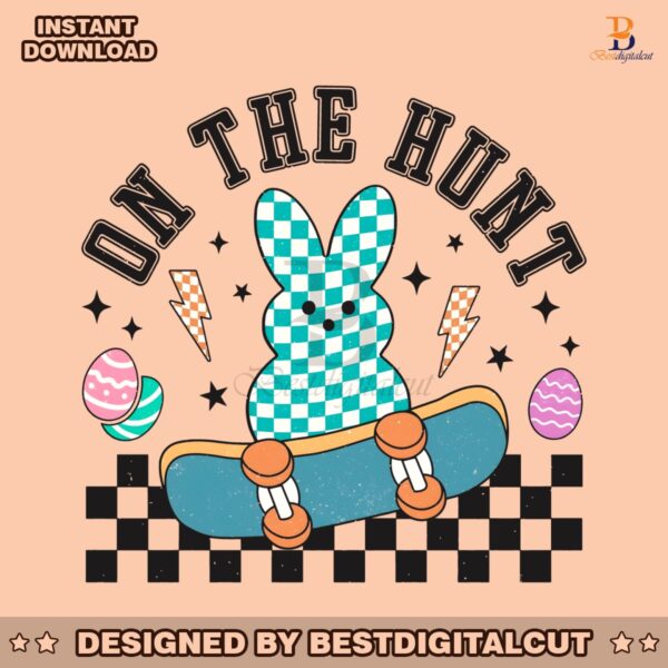 retro-on-the-hunt-easter-bunny-png