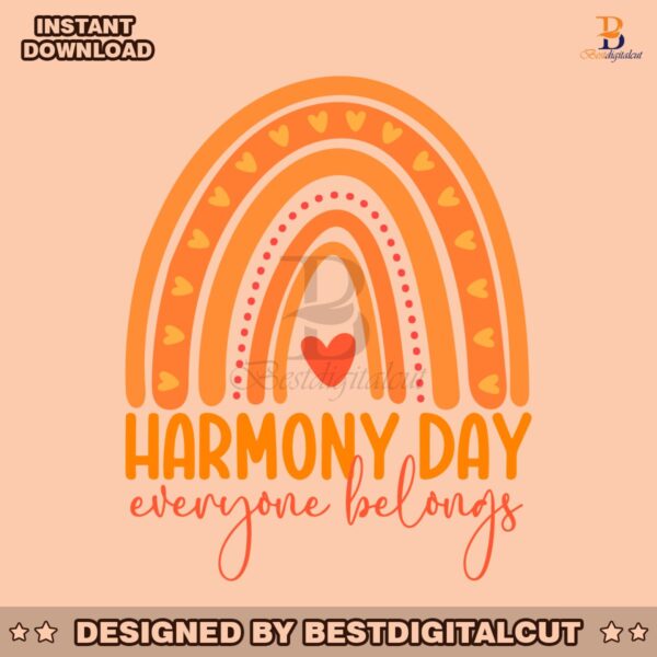 retro-harmony-day-rainbow-everyone-belongs-svg