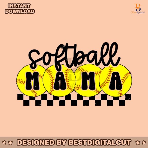 softball-mama-retro-checkered-mama-svg