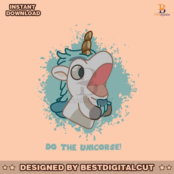 retro-bluey-do-the-unicorse-cartoon-svg