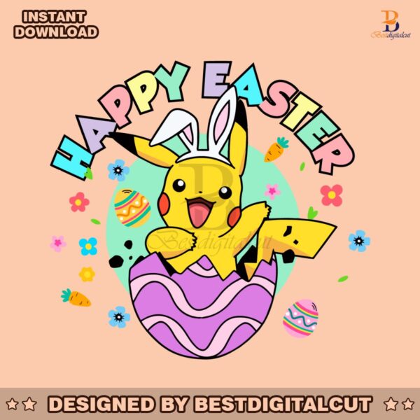 pikachu-bunny-ear-happy-easter-svg