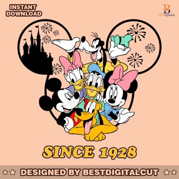 retro-mickey-and-friends-since-1928-svg