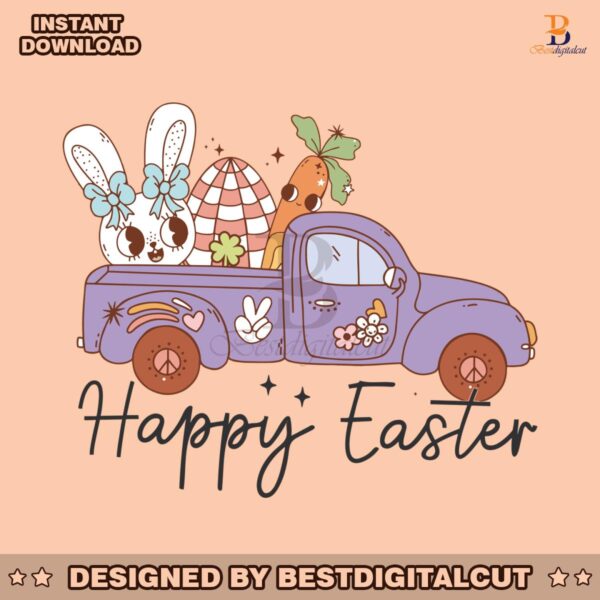 happy-easter-bunny-easter-truck-svg