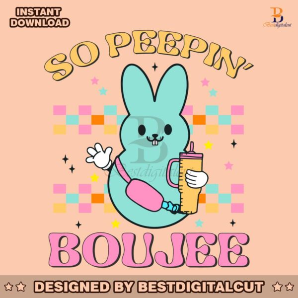 so-peepin-boujee-bunny-tumbler-svg