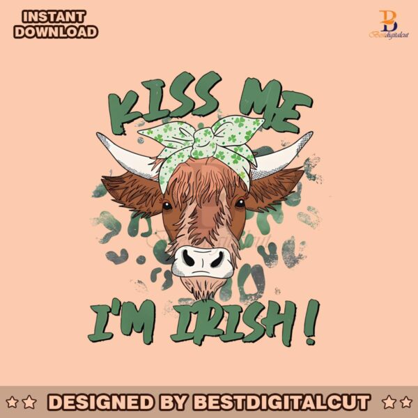 kiss-me-im-irish-highland-cow-png