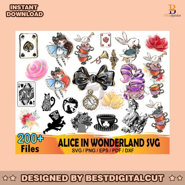 200-files-alice-in-wonderland-bundle-svg