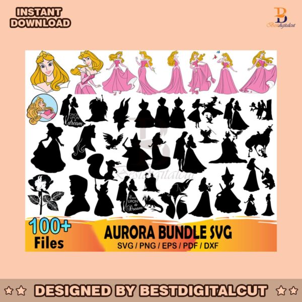 100-files-disney-aurora-bundle-svg