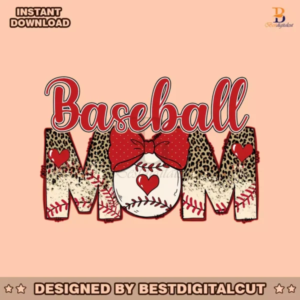 leopard-baseball-mom-bow-heart-svg