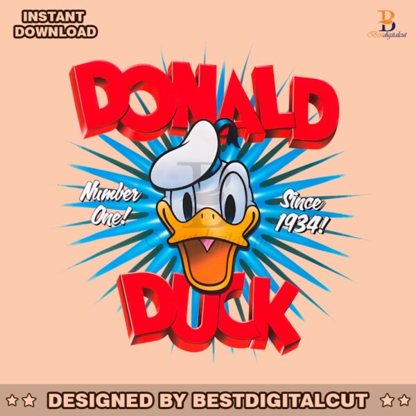 donald-duck-number-one-since-1934-90th-birthday-png